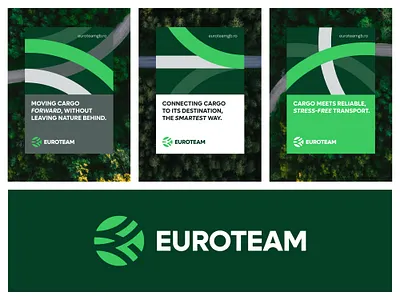 Euroteam posters branding cargo design euro icon logistics logo monogram photography posters print smart team transport visual identity