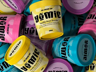 YUMIE - Brand Identity & Packaging Design brand design brand identity branding design graphic design ice cream branding identity design illustration logo packaging packaging design