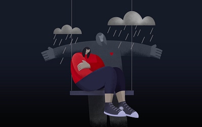 Sorrow branding character design digital painting illustration illustrator procreat vector