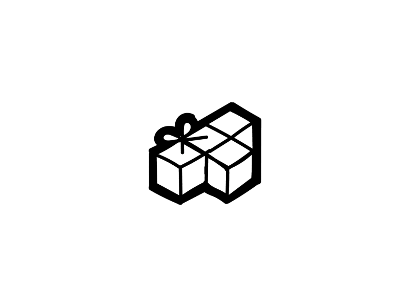 TreatMe Logo Sketches box design gift icon illustration letter t logo mark present ribon simple symbol tie