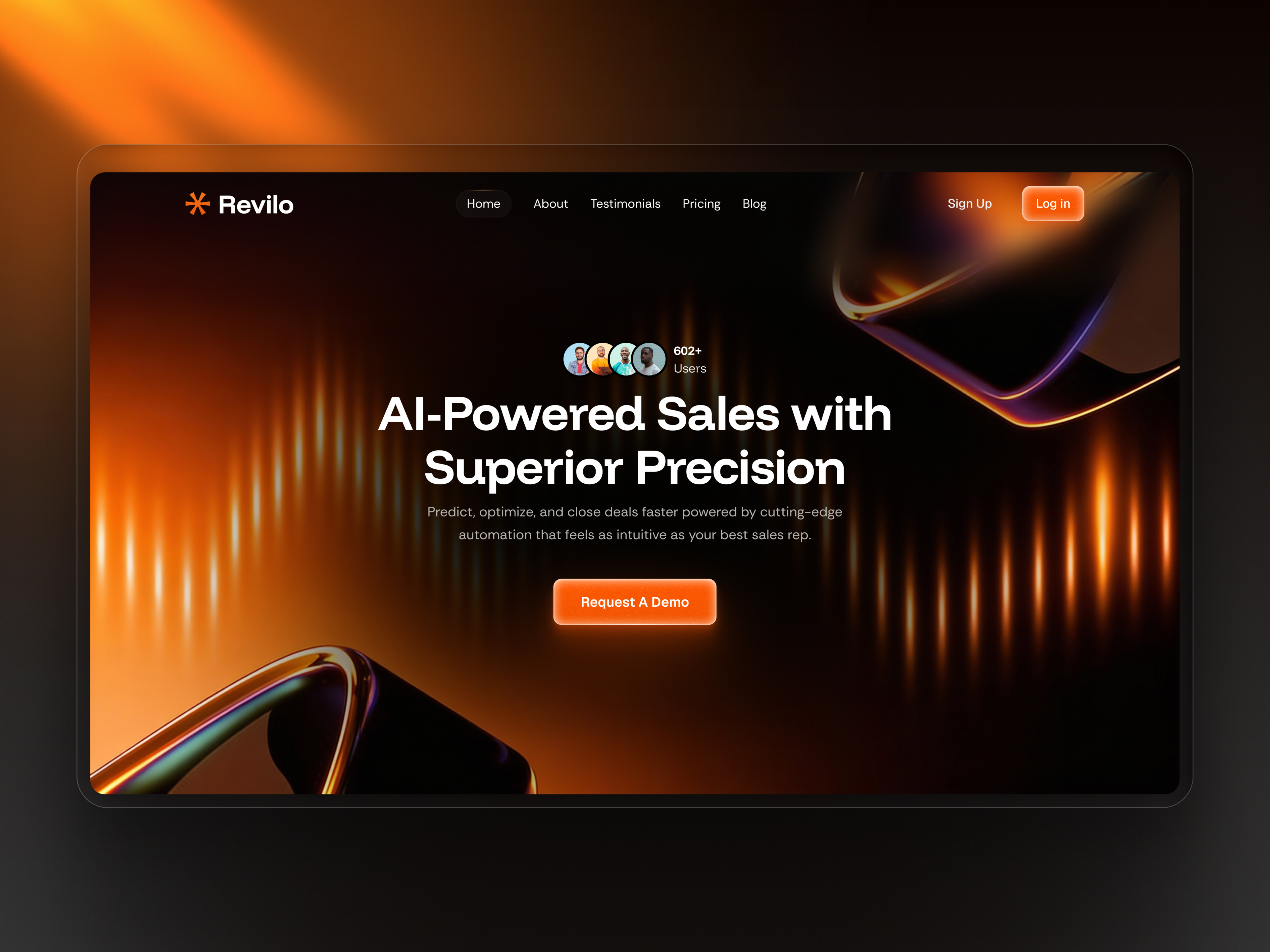 Revilo - AI SaaS website design ai automation conversion design dark ui fintech ui hero section landing page minimal design modern ui product design saas sales dashboard startup ui design ux design web design website design