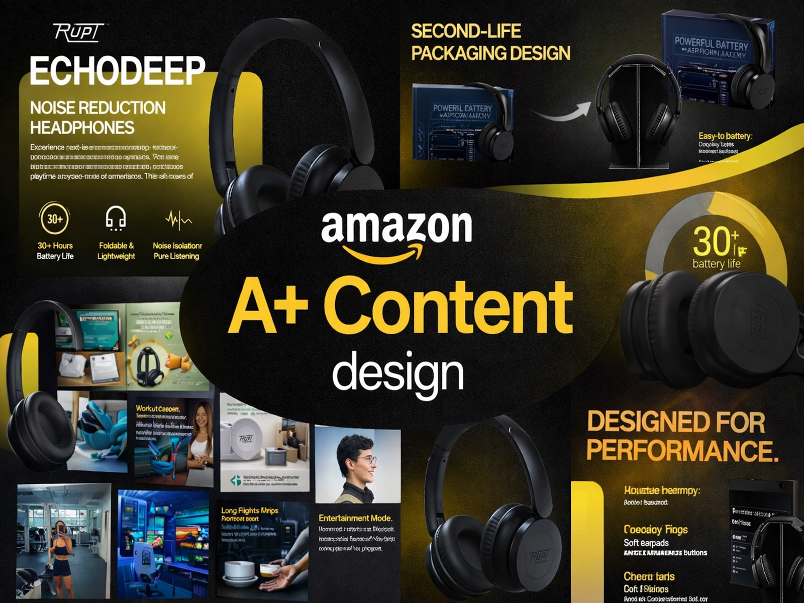 Amazon A+ Content: Headphones amazon amazon a content amazon ebc amazon listing amazon product