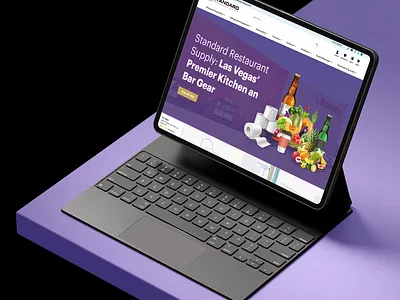 Restaurant Supply — Homepage Website branding business clean company design ecommerce website ecommercedevelopment kitchenequipment landing page lato logo minimal modern restaurant restaurantsupplies standard supply uiux vector webflow