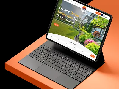 Tree Services & Landscaping Website Design branding business clean company design gardening illustration landing page landscaping logo modern plant sunset tree services tree trimming treecutting treeservices uiux vector webflow