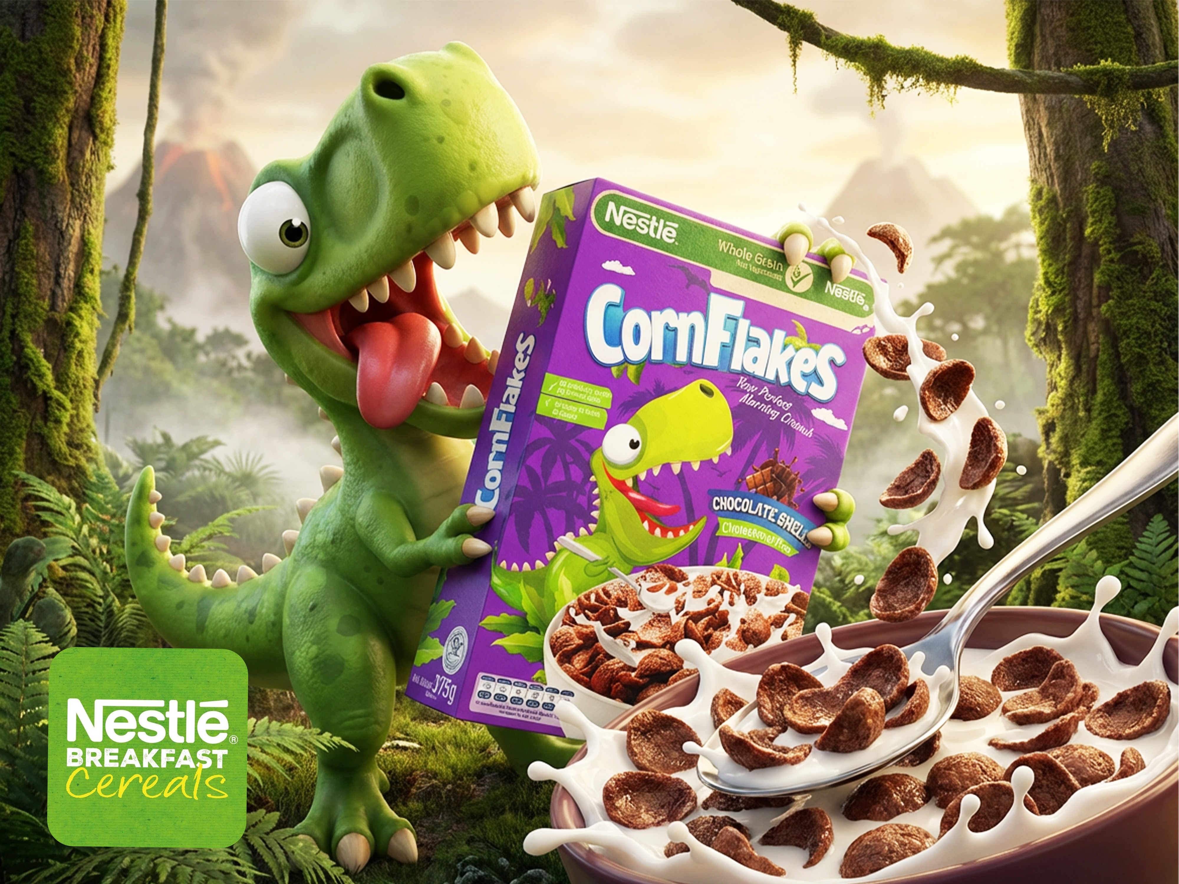 Nestlé Cornflakes Packaging Design box cereal cereal packaging cornflakes cornflakes packaging packagin design packaging