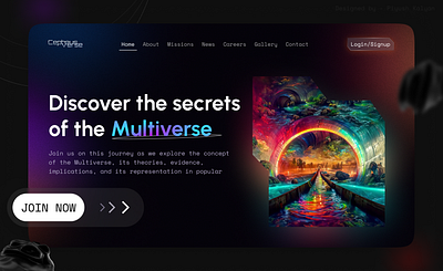 Multiverse - Web UI Design dark ui design figma future design metaverse multiverse ui ux