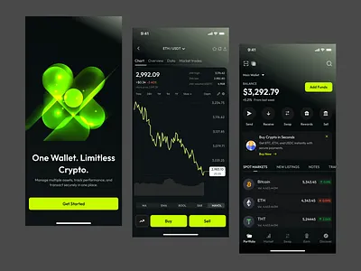 Fortex Crypto App app design crypto crypto wallet cryptocurrency dark theme design fintech fintech app forex investment investment app mobile mobile app product design stock market trading app ui ui design uiux wallet