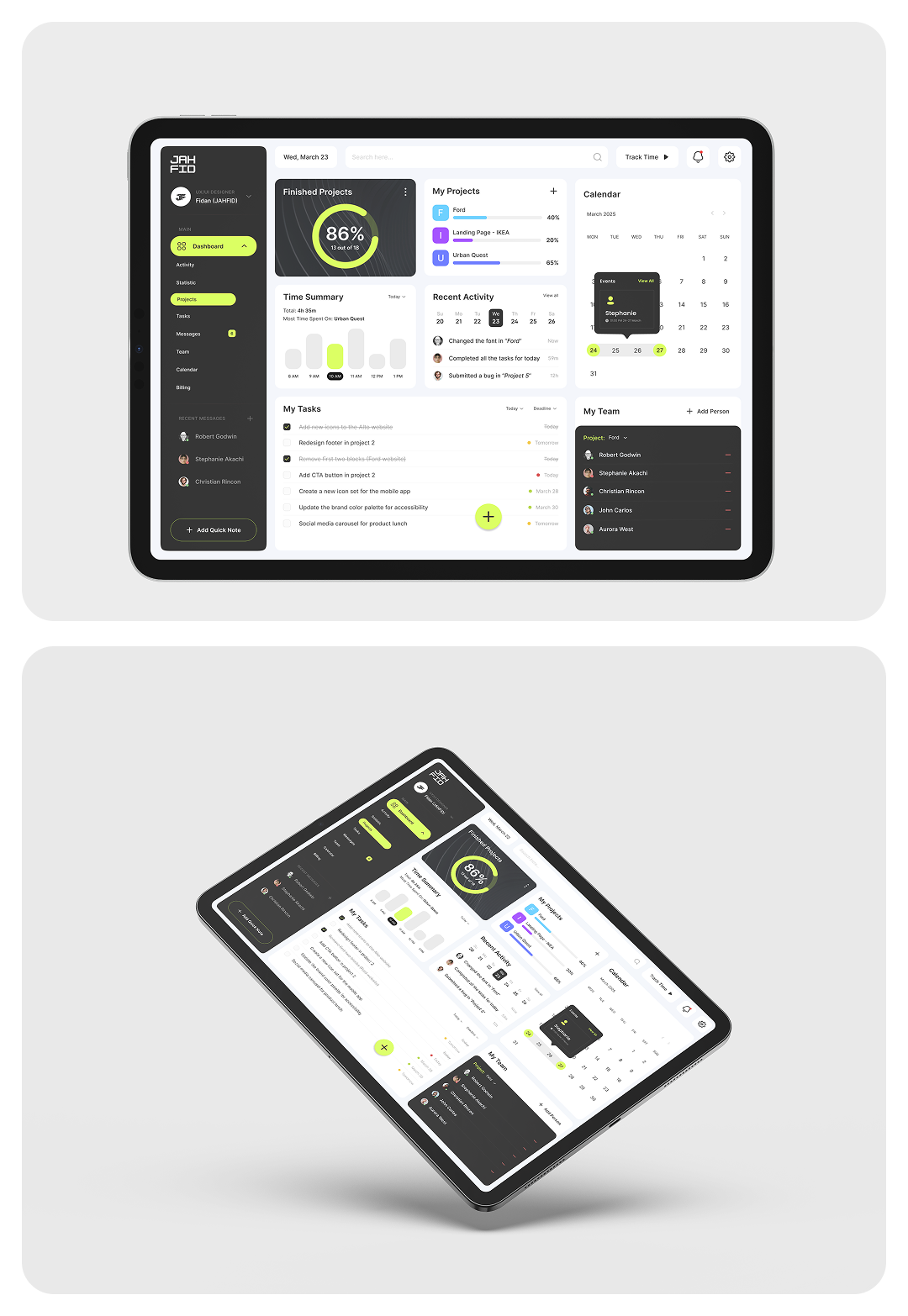 Dashboard | JAHFID dashboard design dribbbleweeklywarmup figma interface ui uiux