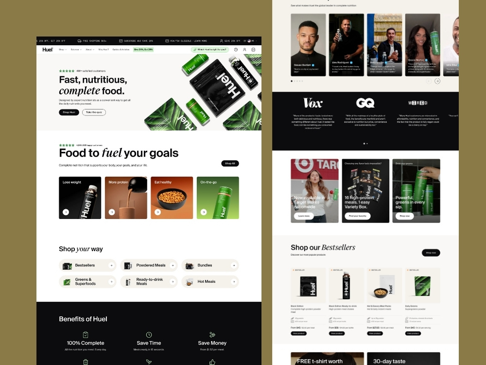 Premium Shopify Website design - Huel Shopify website huel website shopify shopify designer shopify developer shopify expert shopify store shopify website