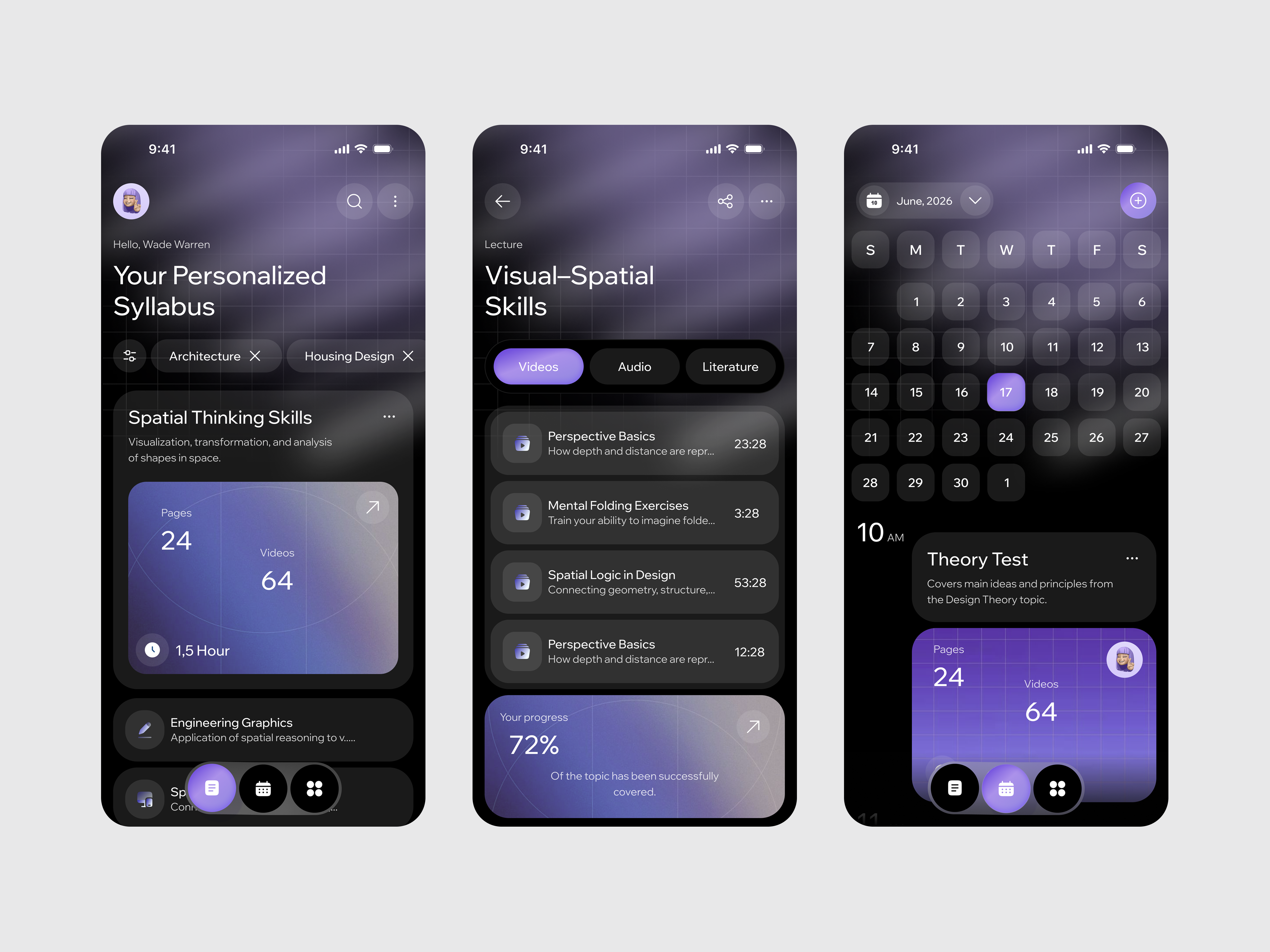 Online Education Mobile App UI ed tech design edtech education elearning app ios learning app minimal ui mobile app mobile app design mobile app ui mobile ui modern design online courses student app