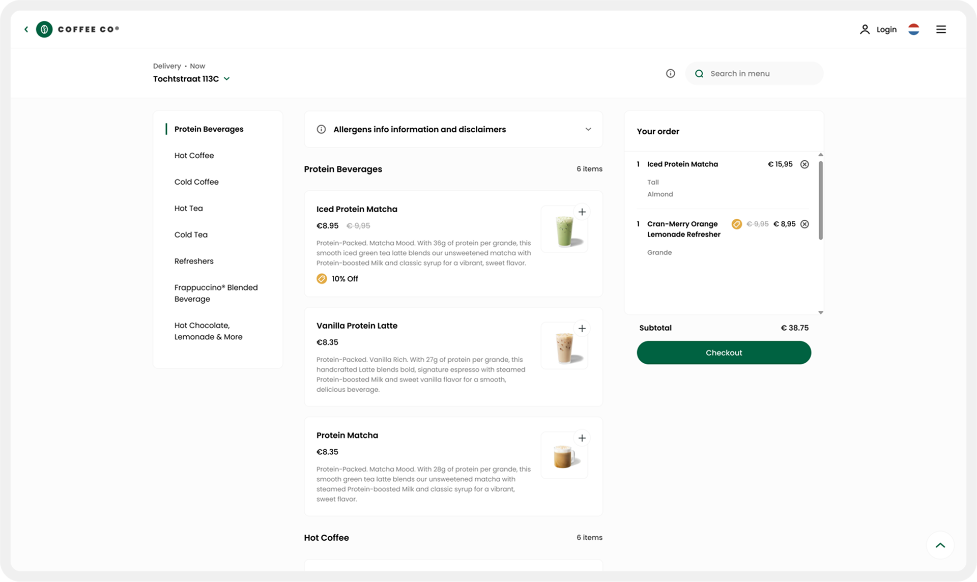 Coffee Ordering — Desktop UI/UX Concept by Serdar orman on Dribbble