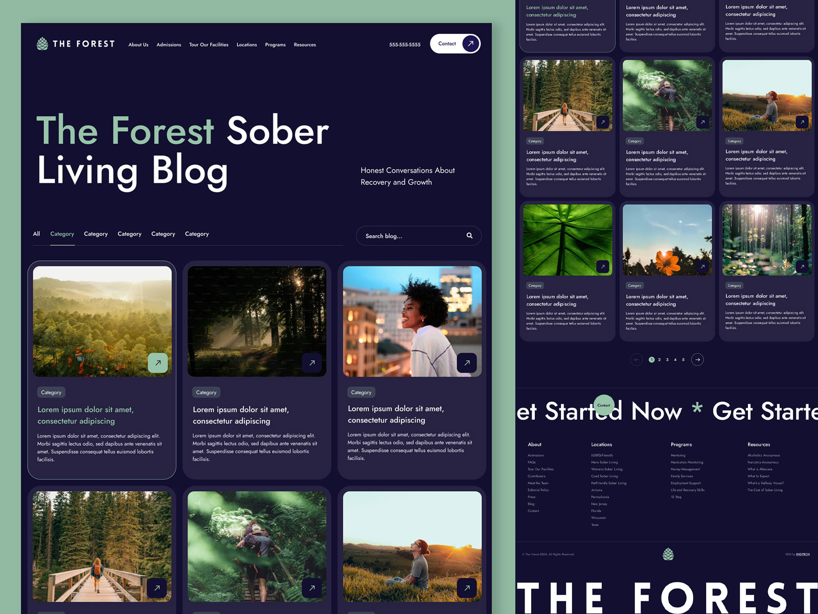 Example of Recovery & Wellness Blog Design