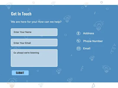 Get in Touch design ui