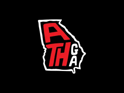 ATH, GA athens custom type georgia illustration procreate typography