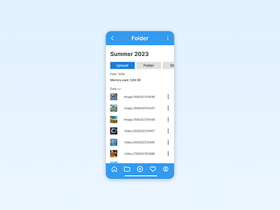 DailyUI #031 File Upload app application blue daily ui dailyui file file upload files image mobile mobile application photo upload video white