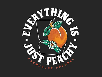 Everything is Just Peachy georgia illustration peach procreate