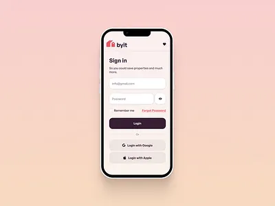 onboarding flow design / byit mobile onboarding saas saas design sign in flow startup design