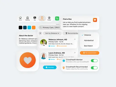 Find a Doctor apple branding doctor healthcare ios liquid glass mobile ui ux