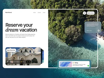 Northland - Booking Platform daily ui design landing page modern online booking platform ui ux web design website