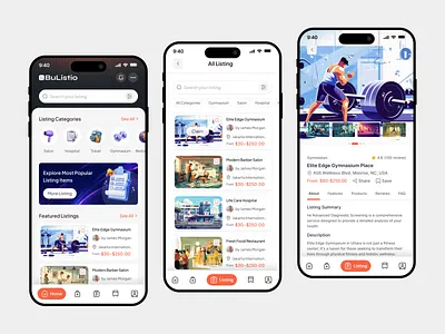 Business Listings/Directory App app ui design app ui ux design app uiux business directory app business listing business listing app business location finder city guide app global business directory multipurpose businesses app multivendor app multivendor mobile app online directory app ui ui ux design