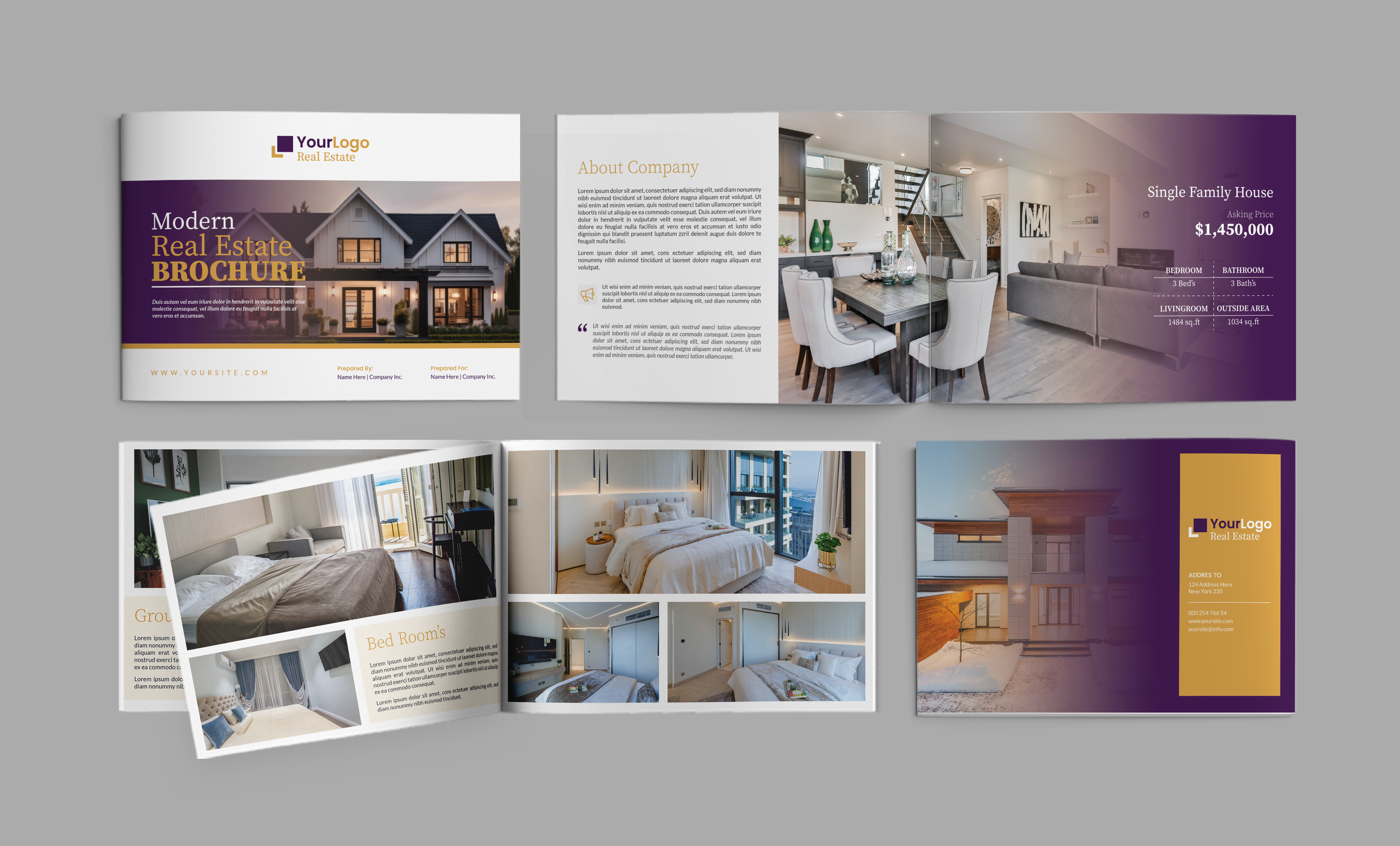 Modern Real Estate Brochure Design annual report bifold boolet branding brochure catalog company profile design flyer graphic design handbook lead magnet magazine newsletters pitchbook print proposal sell sheet whitepaper