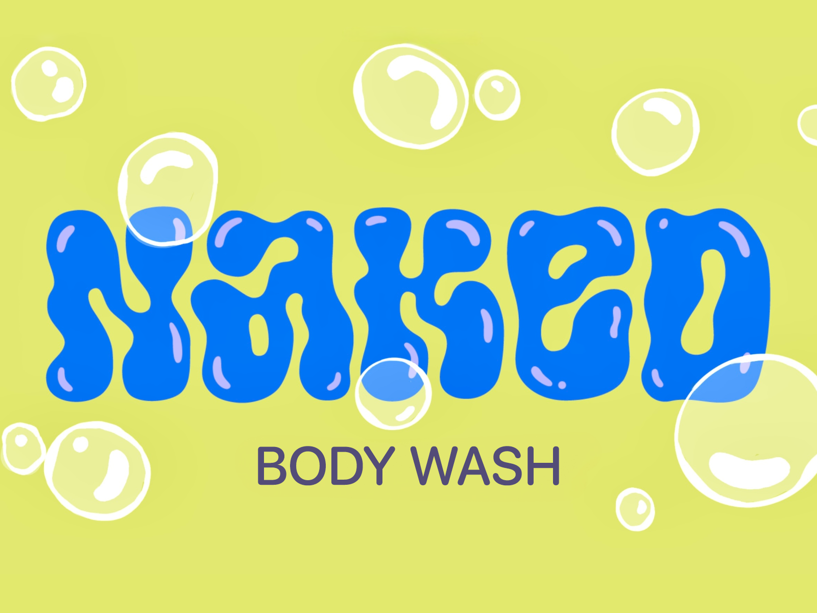Refillable cosmetics logo blue bold branding bubbles care cosmetics design green identity lettering logo organic typography vibrant