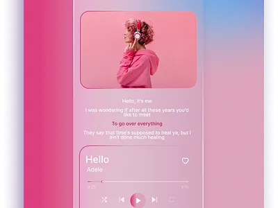 Now playing, reimagined. app design frosted glass glassmorphism interaction design minimal ui mobile app music app product design ui ux