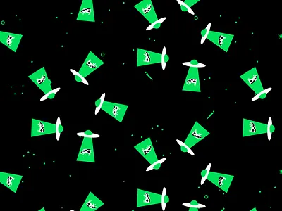 Cows in space branding calgary canada cows design illustration illustrator space surface pattern design ufo