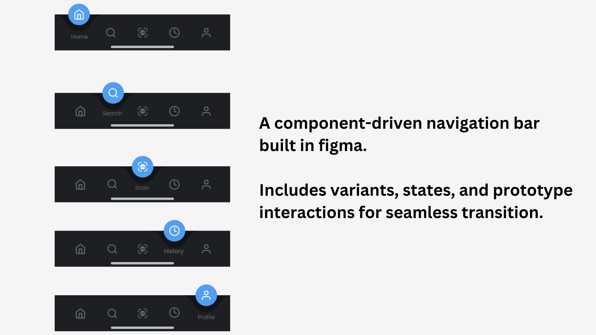 Navigation Bar animation components figma navigation prototype ui