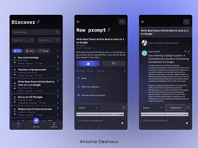 UPPrompt chatgpt mobile prompt ui ux