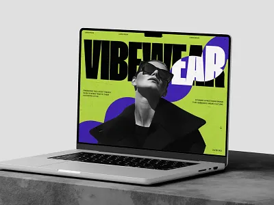 Vibewear + Fashion E-Commerce Landing Page UI/UX DesignVibewear clothing ecoommerce website landing page webdesign