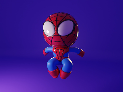 Spider figure 3d 3dillustration blender character comics fanart film heroe illustration spiderman spiderverse superheroe