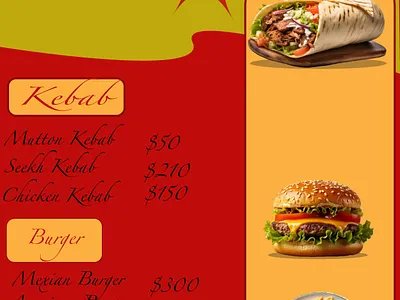 Food Menu graphic design