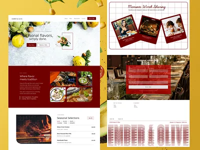 A Seasonal Dining Experience Website modernui restaurantwebsite restaurantwebsiteui uidesign uiux websitedesign websiteui