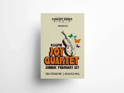 Joy Quarter Concert Poster Design adobe illustrator concert poster design graphic design graphic designer mockup poster design print design typography vector