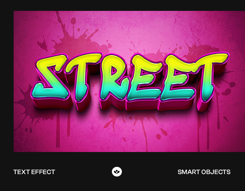 Graffiti Text Effect design effect graffiti photoshop solasome street art template typography