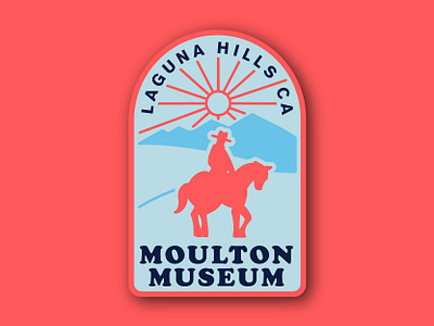 Moulton Saddleback Sticker Design branding graphic design logo design moulton museum ranch sticker