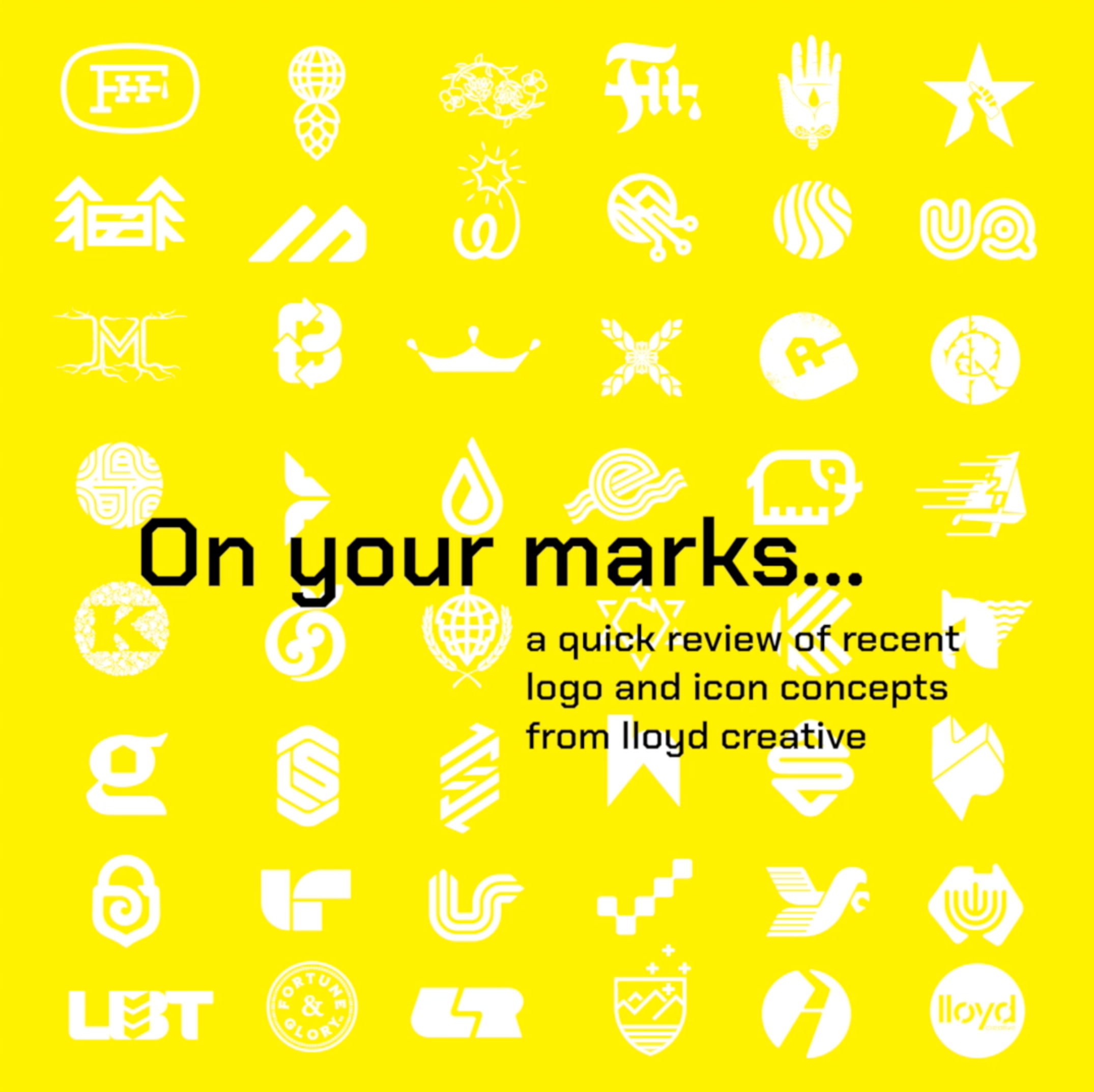 On your marks... branding design icon logo showreel