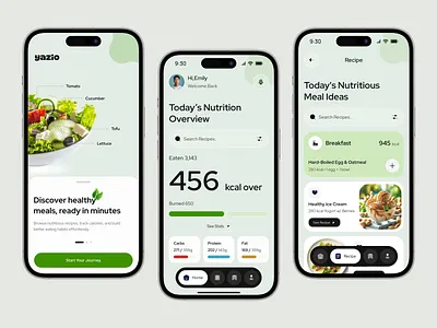 Meal Planning Mobile App app app design cooking daily plan design diet diet app diet tracking food health meal meal plan meal plan app meal planning minimal mobile app planning recipe ui