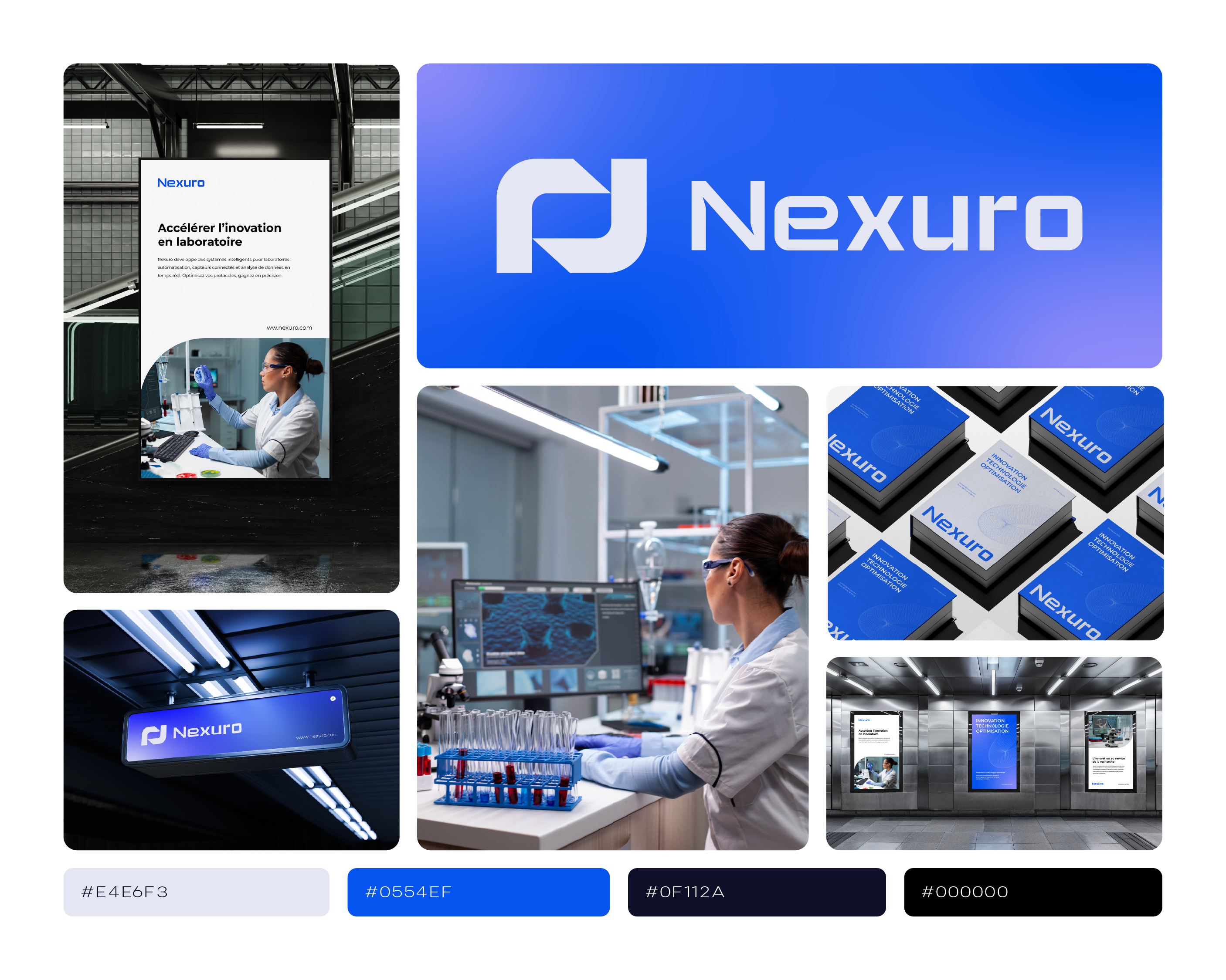 NEXURO | Identité de marque billboard design brand design brand identity branding clinic corporate identity creative direction graphic design health brand health branding healthcare logo logo design medical minimal modern modern branding poster design symbol design visual identity