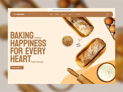 Bakery Landing Page bakery app bakery food bakery landing page bakery shop bakery website cake and cookies creative design figma food shop framer landing page design ui ux web design website design