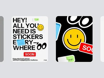 Jitter Stickers Template branding design graphic design jitter motion rico sticker supply template
