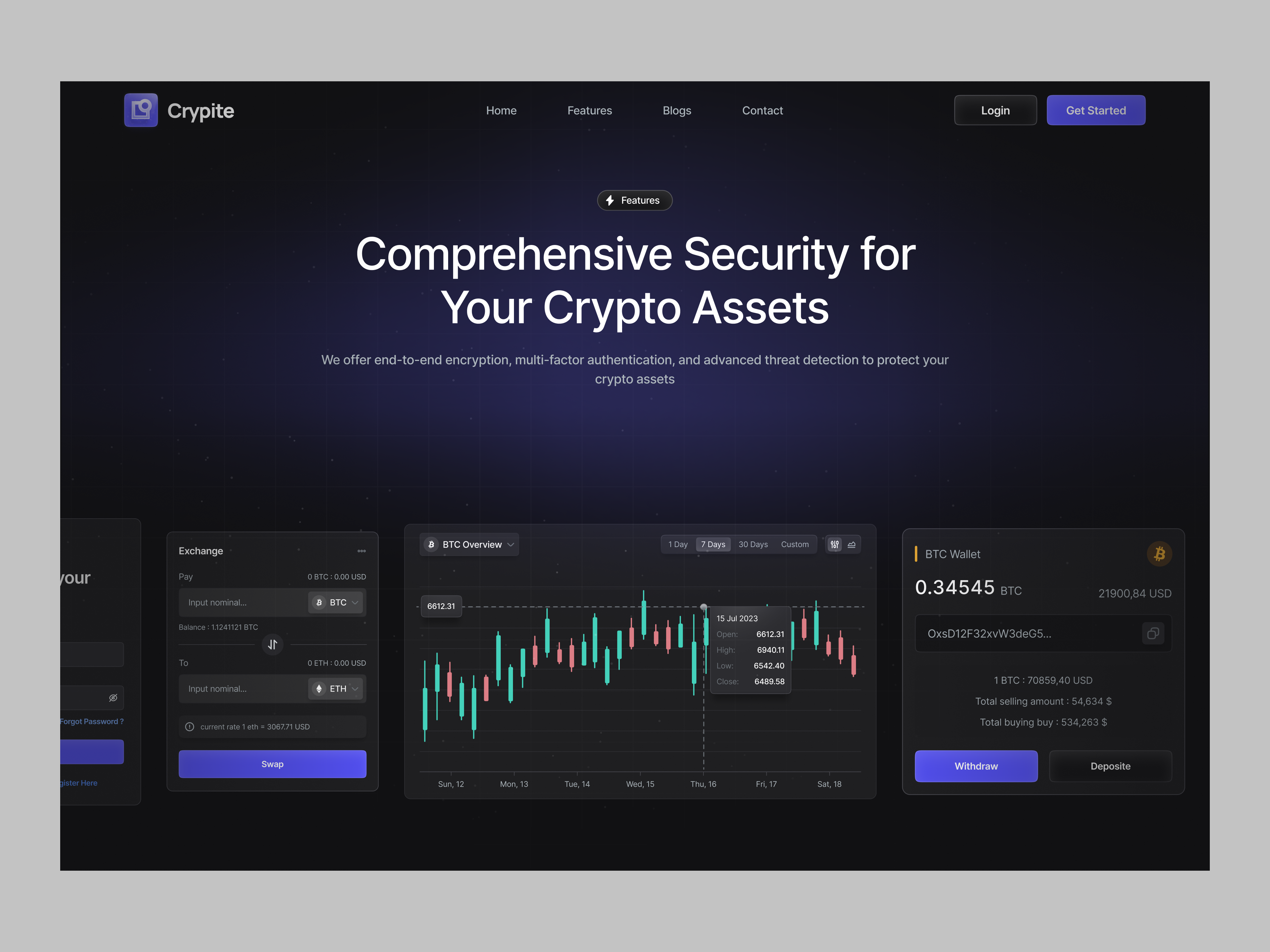 Example of Crypto Website Design
