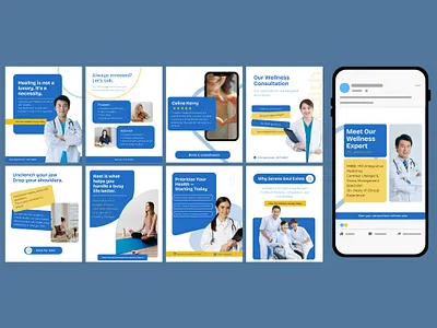 Healthcare and wellness clinic social media post design branding graphic design graphic designer health and wellness health clinic post healthcare post instagram post social media design social media post wellness post