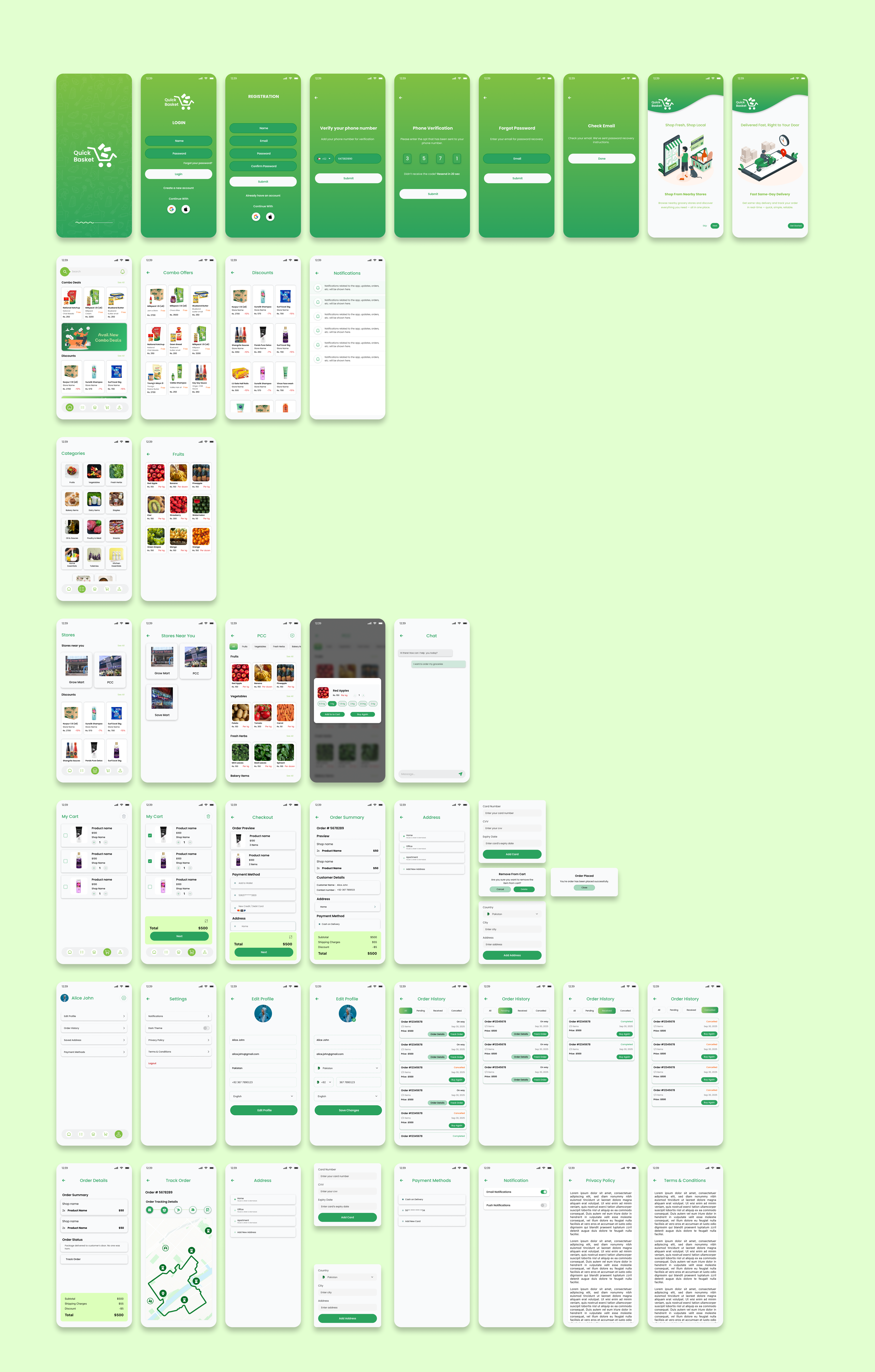 Grocery Store within your reach app design ui ux