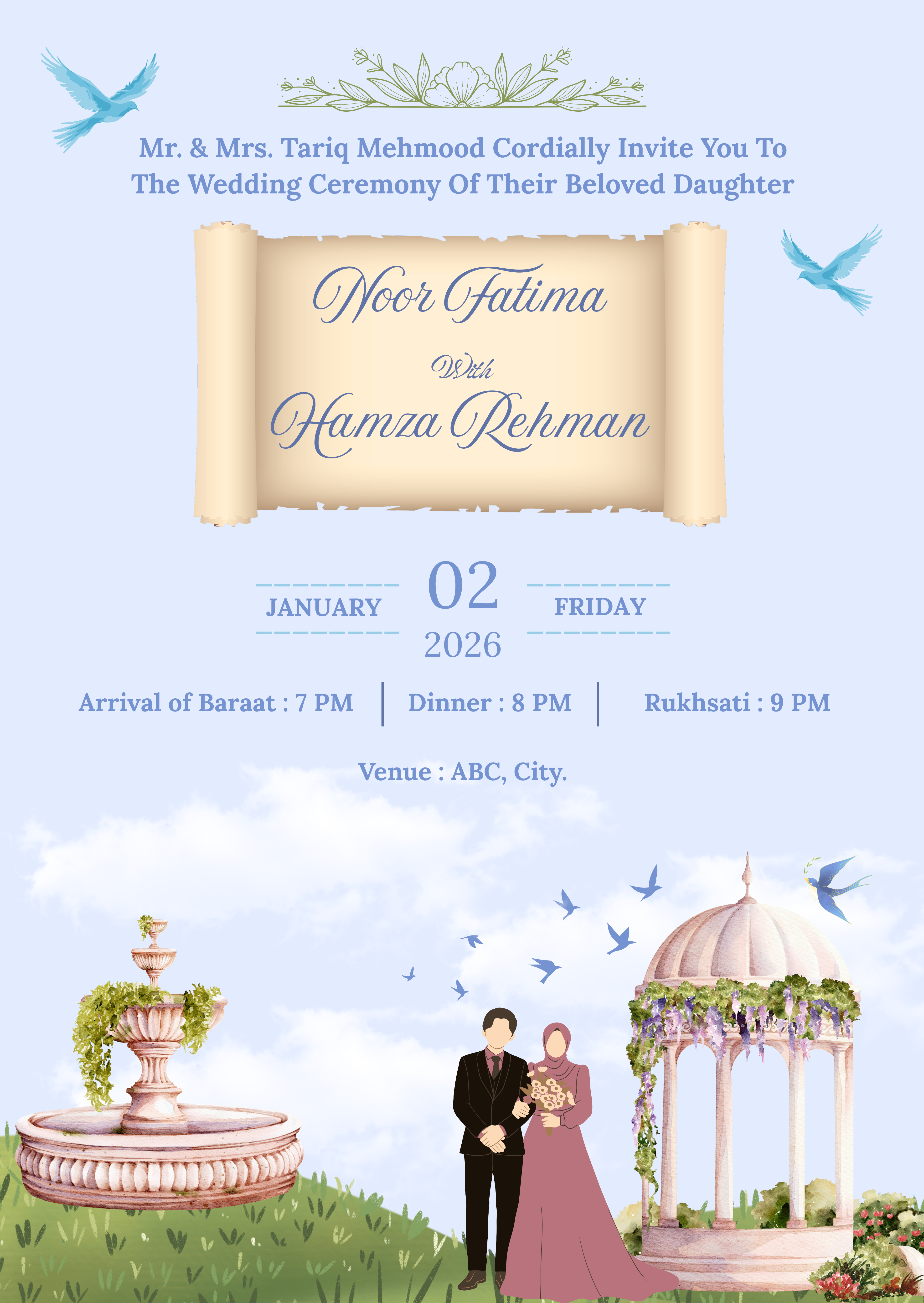 Wedding Card design ui