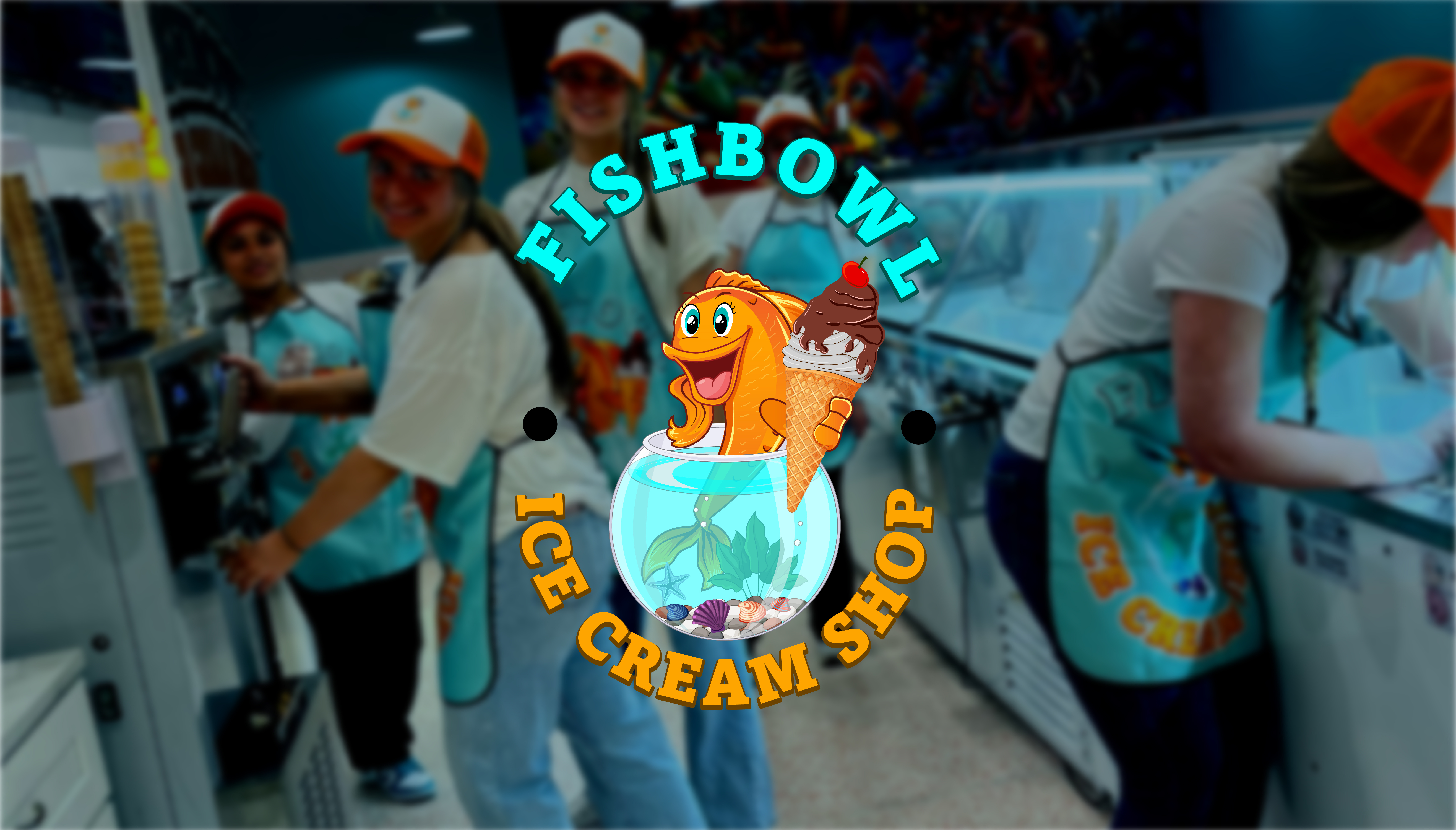 Logo design for Fish Bowl Icecream shop bussiness illistrator logo logo design photoshop shop logo uk vector