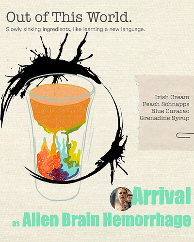 Tonight's Cocktail Menu - Alien Brain Hemorrhage alcohol alcohol menu art artwork branding cocktail cocktail menu design digital art drawing drink drink menu graphic design illustration menu design poster poster design procreate