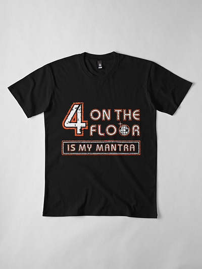 4 on the Floor T shirt design for Dripstack design disco music graphic design illustration t shirt t shirt design