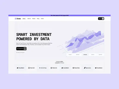 Smart Investment & Analytics Workspace- SaaS UI branding dashboard design landing page modern ui ui ux web design